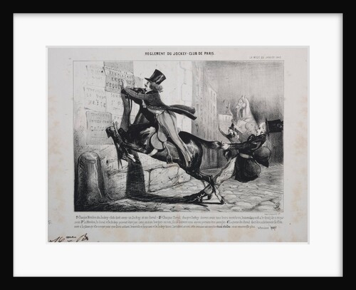 Réglement du Jockey Club de Paris: Chaque membre du Jockey Club doit avoir un Jockey…, 1800s by Unknown