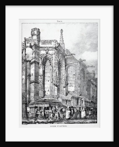 Restes et Fragmens dArchitecture du Moyen Age: Église St. Sauveur, Caën by Richard Parkes Bonington