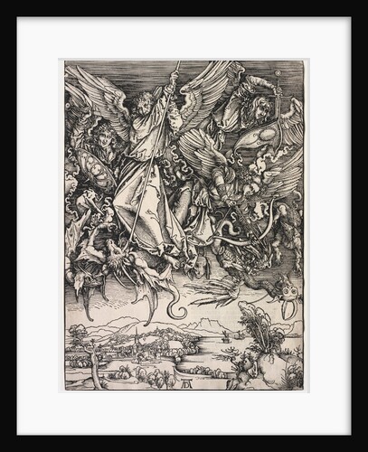 Revelation of St. John: St. Michael fighting the Dragon, 1511 by Albrecht Dürer
