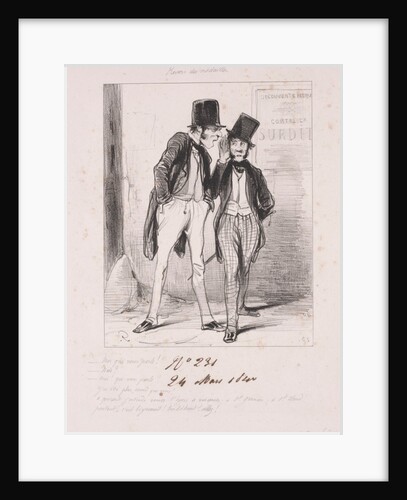 Revers des médailles: Moi qui vous parle, 1840 by Paul Gavarni