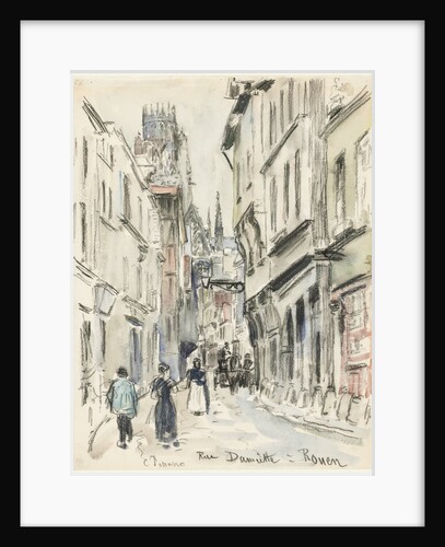Rue Damiette, Rouen, c. 1884 by Camille Pissarro