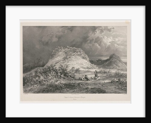 Ruines du Chateau dArtns pres le huelgoet, Bretagne, 1845-1846 by Julien Louis Jacottet