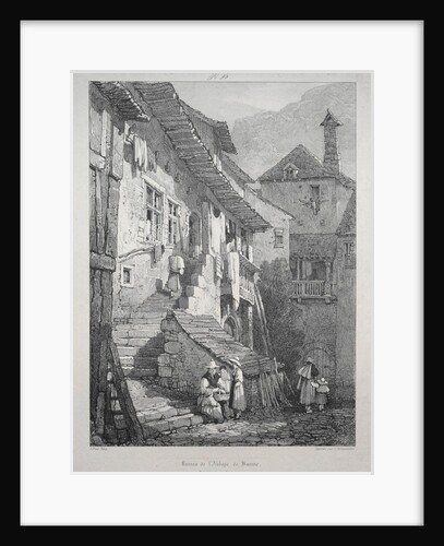 Ruins of the Abbey of Baume. Interior of the Court by Samuel Prout