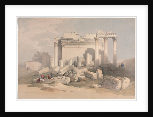 Ruins of the Eastern Portico of the Temple of Baalbec, 1839 by David Roberts
