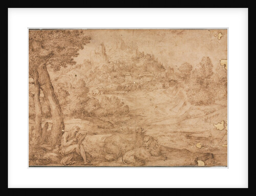 Saint Jerome in a Landscape, c. 1530 by Domenico Campagnola