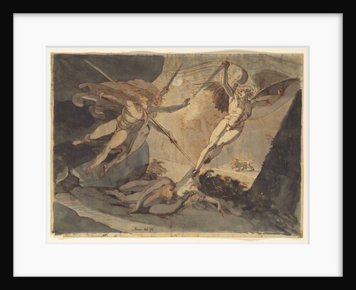 Satan Starts from the Touch of Ithuriel's Spear, 1776 by Henry Fuseli