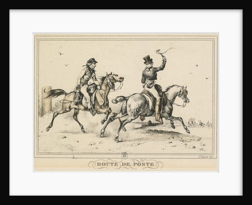 Scenes of Daily Life, Roads and Paths: Mail Route…, 1817 by Carle Vernet; Bance