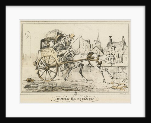 Scenes of Daily Life, Roads and Paths: Road to Saint-Cloud…, 1816 by Carle Vernet; Bance