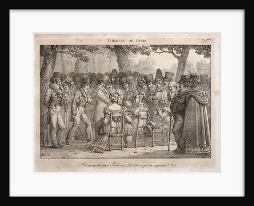 Scenes of Paris: Promenade in the Tuileries. What are they looking at? by Jean Henri Marlet
