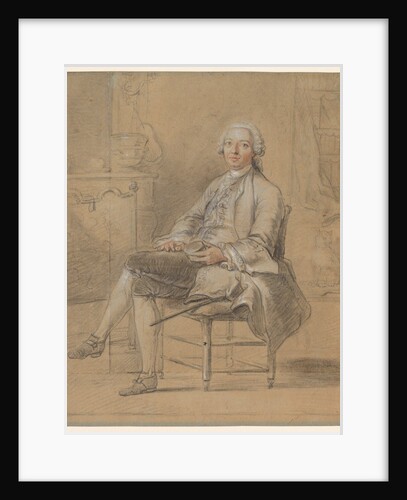 Seated Man Holding a Snuff Box, c. 1750-1760 by Louis Aubert (attributed to)