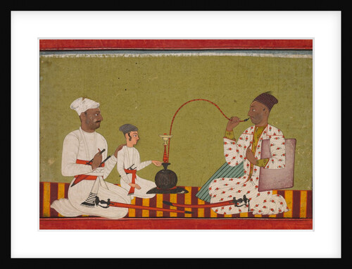 Seated Prince Smoking a Hookah, c, 1710-1715 by Unknown