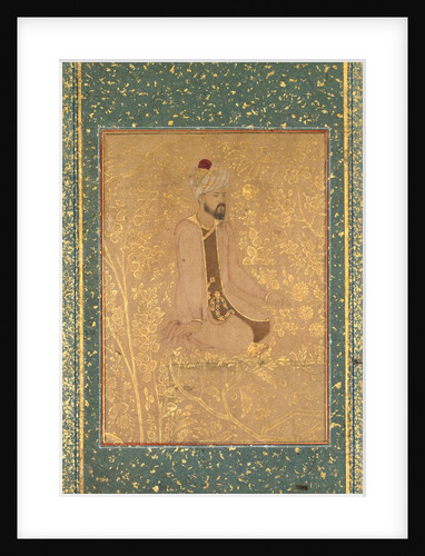 Seated Scholar, Border Fragment from the Teheran/Berlin album, c. 1605-1610 by Unknown