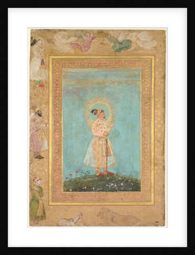 Shah Jahan holding a spinel and a long Deccan sword, from the Late Shah Jahan Album, c. 1650 by Hashim (attributed to)