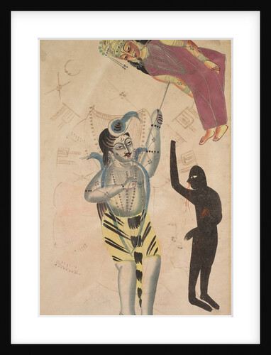 Shiva Bearing Aloft the Body of His Sati, 1800s by Unknown
