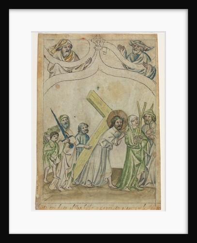 Single Leaf from a 'Biblia Pauperum': Christ Crowned with Thorns, c. 1410 by Unknown