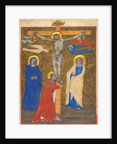 Single Leaf from a Missal: The Crucifixion, c. 1390 by Nicolò da Bologna (attributed to)