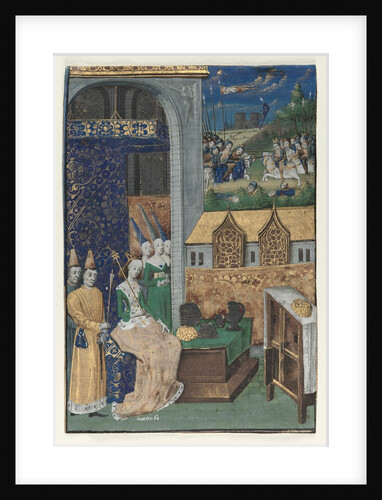 Single Miniature Excised from Boccaccio's Des Cleres et nobles femmes: Queen Medusa…, c. 1470 by Maître François (circle of)