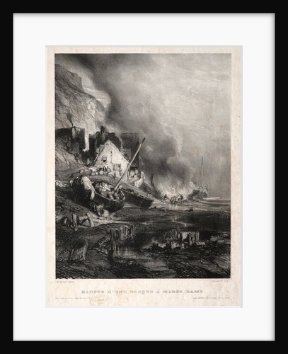 Six Marines: Radoub dune barque à marée basse, 1833 by Eugène Isabey