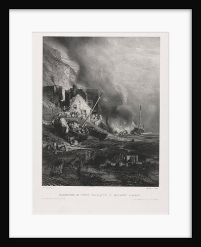 Six Marines: Refitting of a Boat at Low Tide, 1833 by Eugène Isabey; Morlot