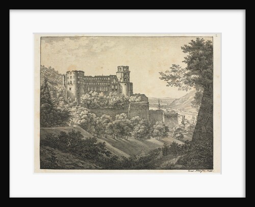Six Views of Heidelberg Castle: Towards Northeast, 1820 by Ernst Fries