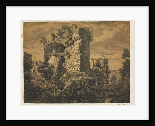 Six Views of Heidelberg Castle: Tower, 1820 by Ernst Fries