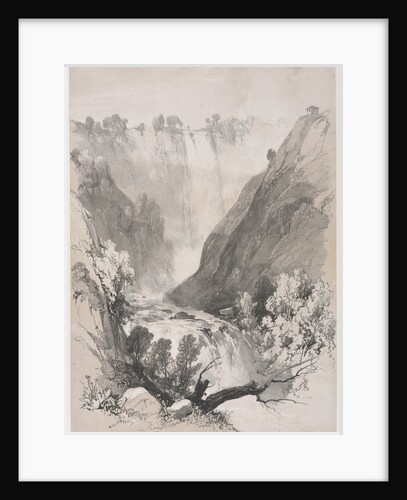 Sketches at Home and Abroad: Falls of Terni, 1830 by James Duffield Harding