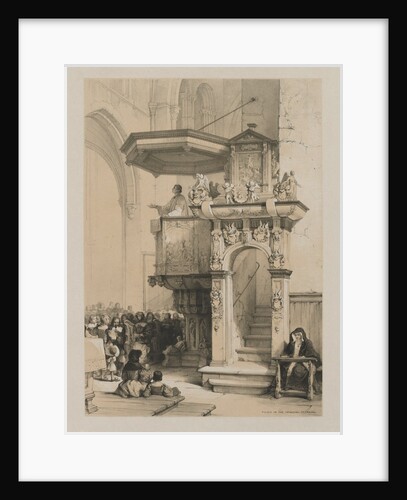 Sketches in Belgium and Germany, Volume I: Pulpit in the Cathedral of Treves, 1840 by Louis Haghe
