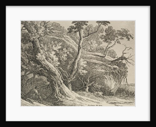 Specimens of Polyautography: Man Seated under an Oak, 1802 by Richard II Cooper
