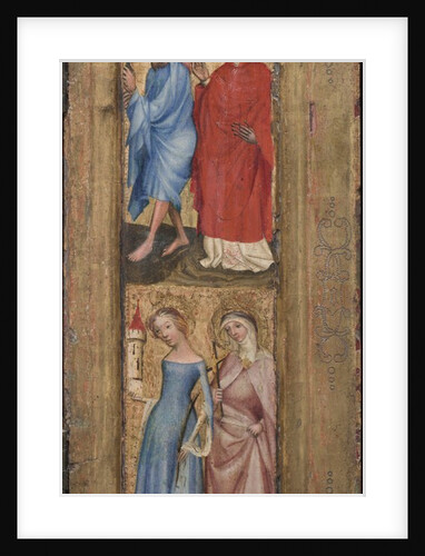St. Christopher and St. Erasmus; St. Barbara and another female saint, c. 1424 by Unknown