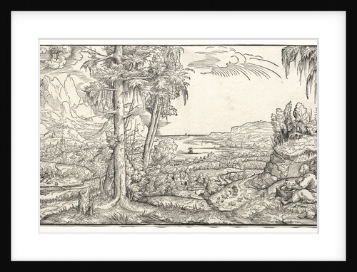 St. John on the Island of Patmos, c. 1545-55 by Virgilius Solis