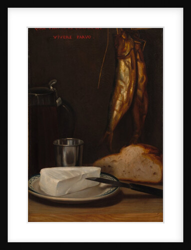 Still Life with Herring, Bread, and Cheese, 1858 by Alexandre-Gabriel Decamps