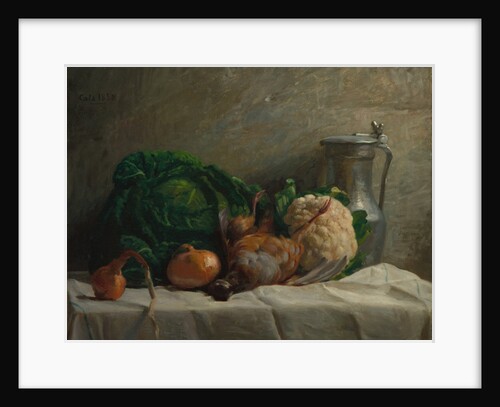 Still Life with Vegetables, Partridge, and a Jug, 1858 by Adolphe-Félix Cals