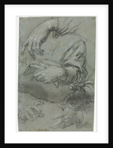 Studies of Hands, c. 1586 by Carletto Caliari