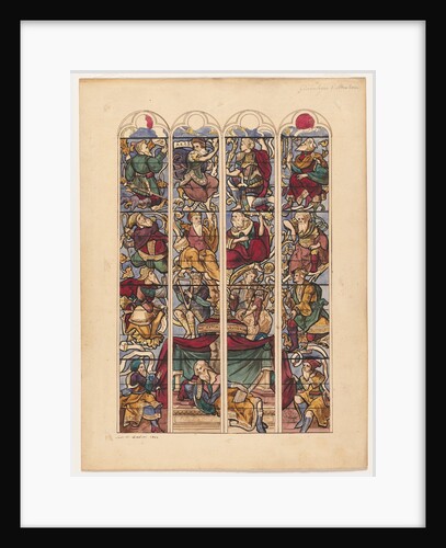 Study for Four Stained Glass Windows 'Généalogie dAbraham', 1844 by Achille Devéria