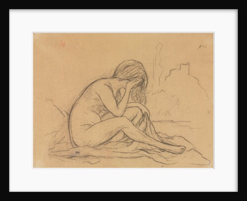Study of a Female Nude, 1800s by Pierre Puvis de Chavannes