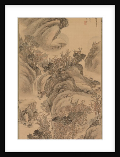 Sunset over Autumn Mountains, 1869 by Hoashi En Kyou