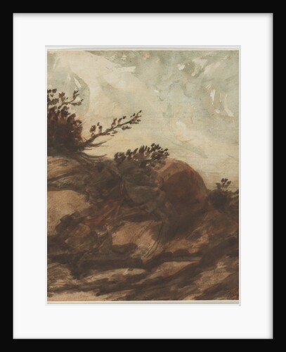 Sunset Over the Hill, last half 1800s by Alphonse Legros