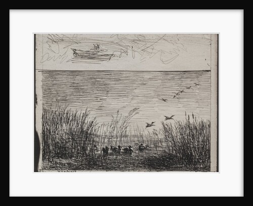 Swamp with Ducks, original impression 1862, printed in 1921 by Charles François Daubigny