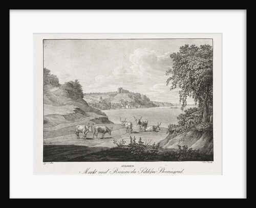 Syrmien, Markt und Ruinen des Schlosses Sharengrad by Jakob Alt