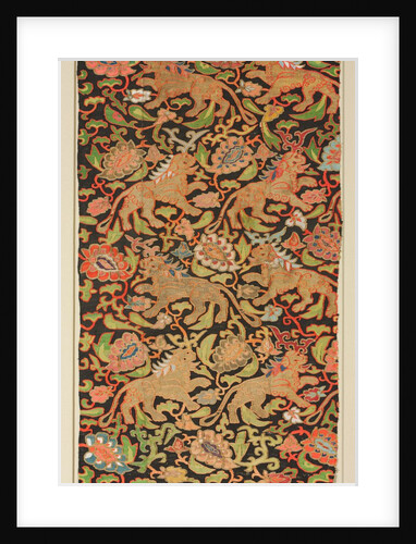 Tapestry with golden lions and palmettes, 1200s or earlier by Unknown