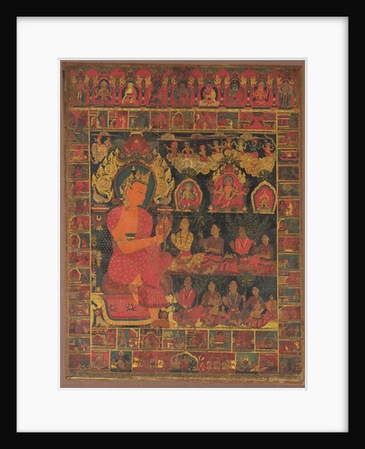 Thangka with Bejeweled Buddha Preaching, 1648 by Unknown