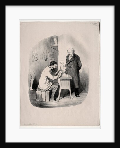 The Artists, plate 2: You must model me in this manner one day, 1848 by Honoré Daumier