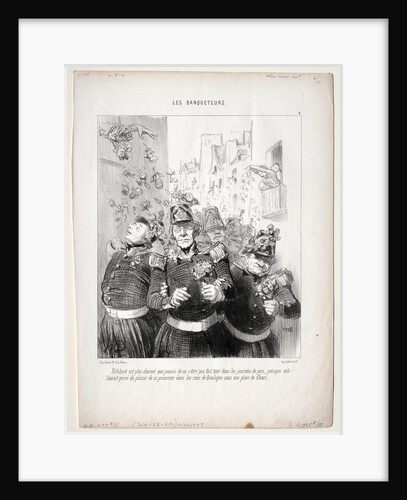 The Banqueters, plate 4: Rifolard is more charming than ever…, 1848 by Honoré Daumier