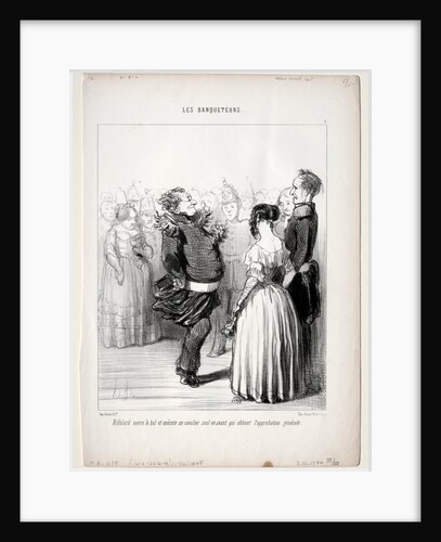 The Banqueters, plate 5: Rifolard opens the ball, 1848 by Honoré Daumier