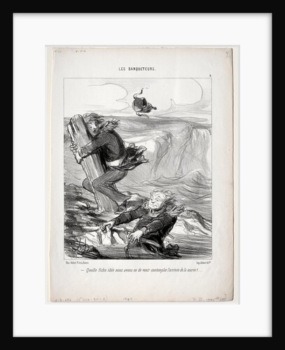 The Banqueters, plate 9: What a pitiful idea we have…, 1849 by Honoré Daumier