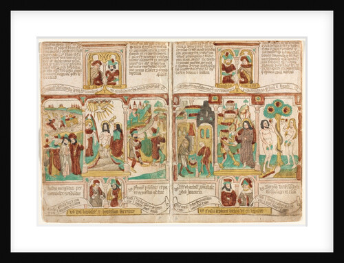 The Bible of the Poor, Pharaoh's Army Drowned in the Red Sea…, 1450-1465 by Anonymous