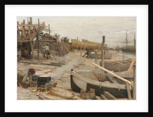 The Boatyard, c. 1875 by Jean-Charles Cazin
