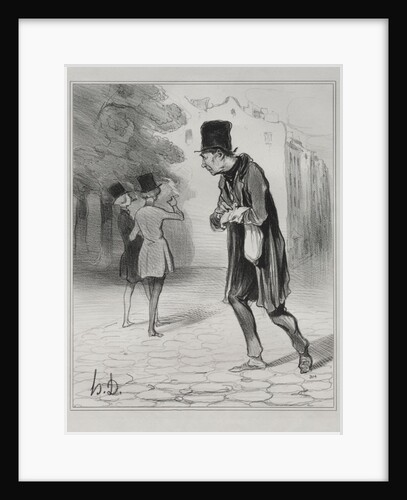 The Bohemians of Paris, plate 4: The Collector of Cigar Stubs, 5 December 1841 by Honoré Daumier; Aubert