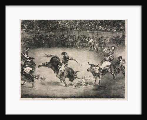 The Bulls of Bordeaux: The Famous American, Mariano Ceballos, 1825 by Francisco de Goya