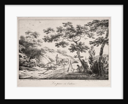 The Canon Ready to Fire, 1817 by Hippolyte Lecomte